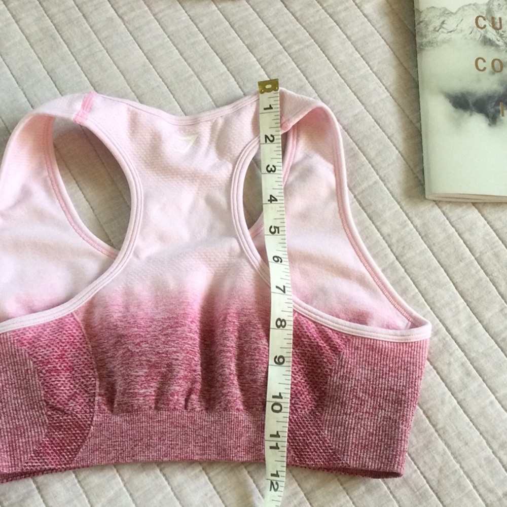 Gymshark Seamless Ombre Pink Sports Bra medium - Picture 7 of 9